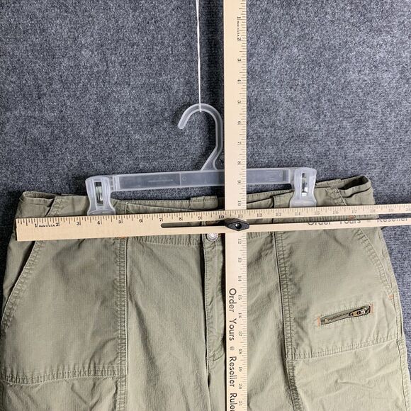 Eddie Bauer Hiking Shorts Women 16 Tall Mercer Fit Ripstop Fabric Olive - Picture 9 of 16